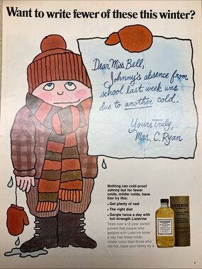 Vintage Listerine Antiseptic Advertisement Life Magazine January 17, 1969